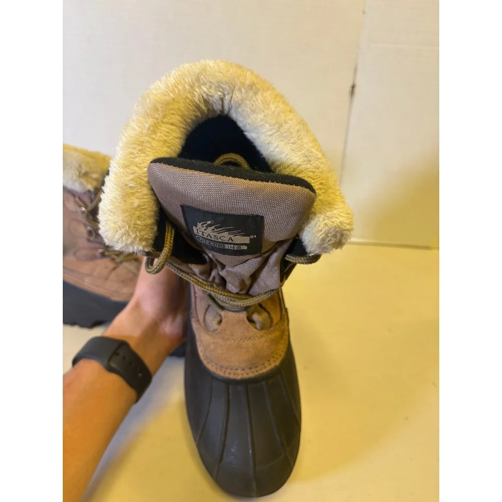 Itasca Cedar Mens Size 8 Brown Leather Insulated Waterproof Snow Duck Boots